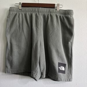 The North Face Never Stop TNF Green Fleece Jogger Sweat Shorts Mens Size L Large